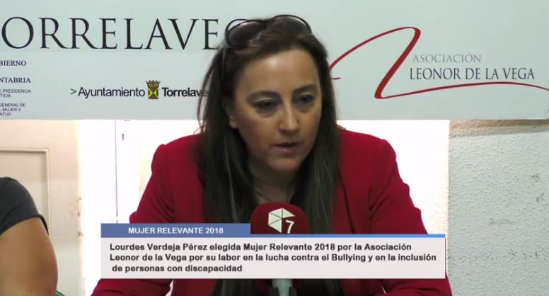 Lourdes Verdeja gana el premio Mujer Relevante de Torrelavega 2018/Foto: Cortesía CANTABRIA TV/VEGAVISIÓN