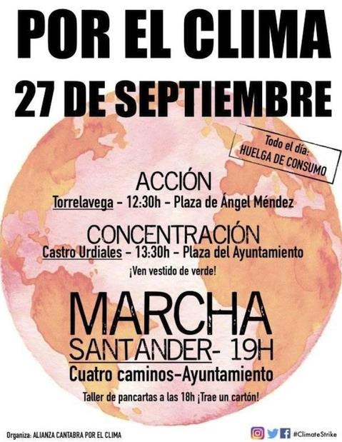 La plazuela El Sol acogerá una acción de Madres por el Clima y Ecologistas en Acción Cantabria