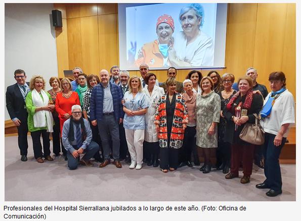 Sierrallana celebra un acto de homenaje a los 22 profesionales jubilados en 2019