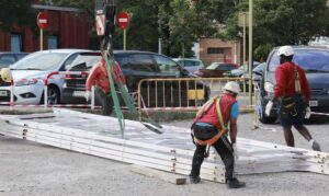 Desmontaje final de la noria gigante que se desplomó en Torrelavega