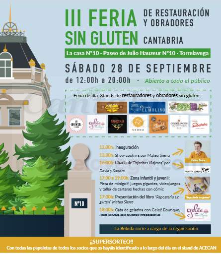 Torrelavega acogerá la III Feria Sin Gluten Cantabria el 28 de septiembre