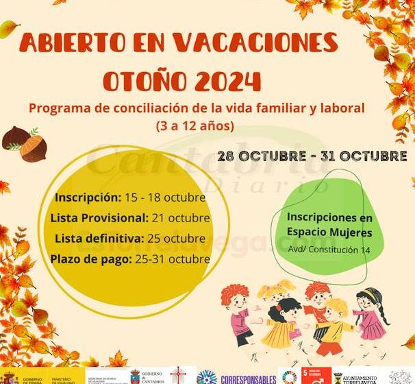 Abierto el plazo de inscripción en ‘Abierto en Vacaciones: Otoño 2024’