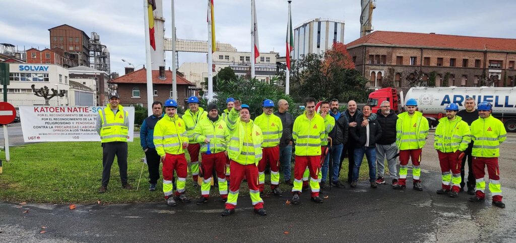 Primera jornada de huelga en Katoen Natie, empresa de logística de SOLVAY