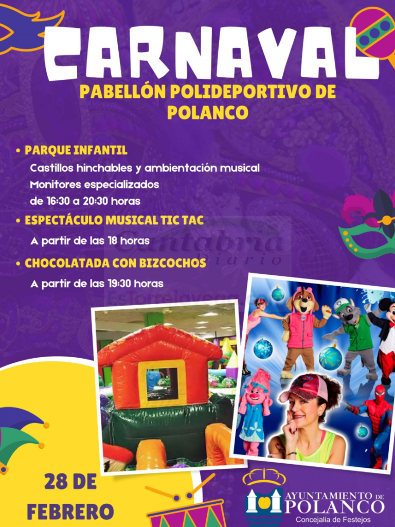 Polanco celebrará su Carnaval infantil el próximo viernes 28 de febrero