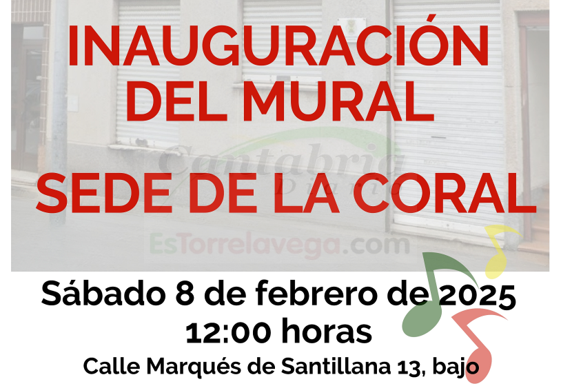  La Coral de Torrelavega inaugura el sábado su mural con motivo del centenario de la entidad